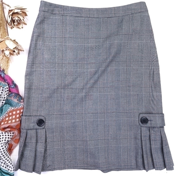 Larry Levine Stretch Grey Skirt Sz 10 - Picture 1 of 9